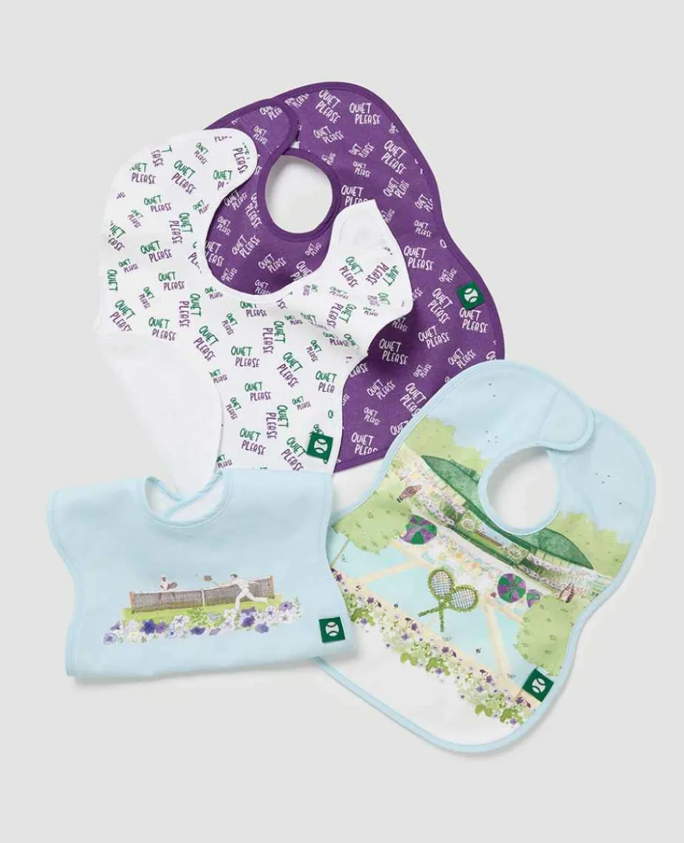 Wimbledon Baby*Baby Bib Two Pack - Quiet Please