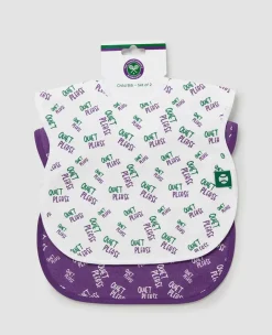 Wimbledon Baby*Baby Bib Two Pack - Quiet Please