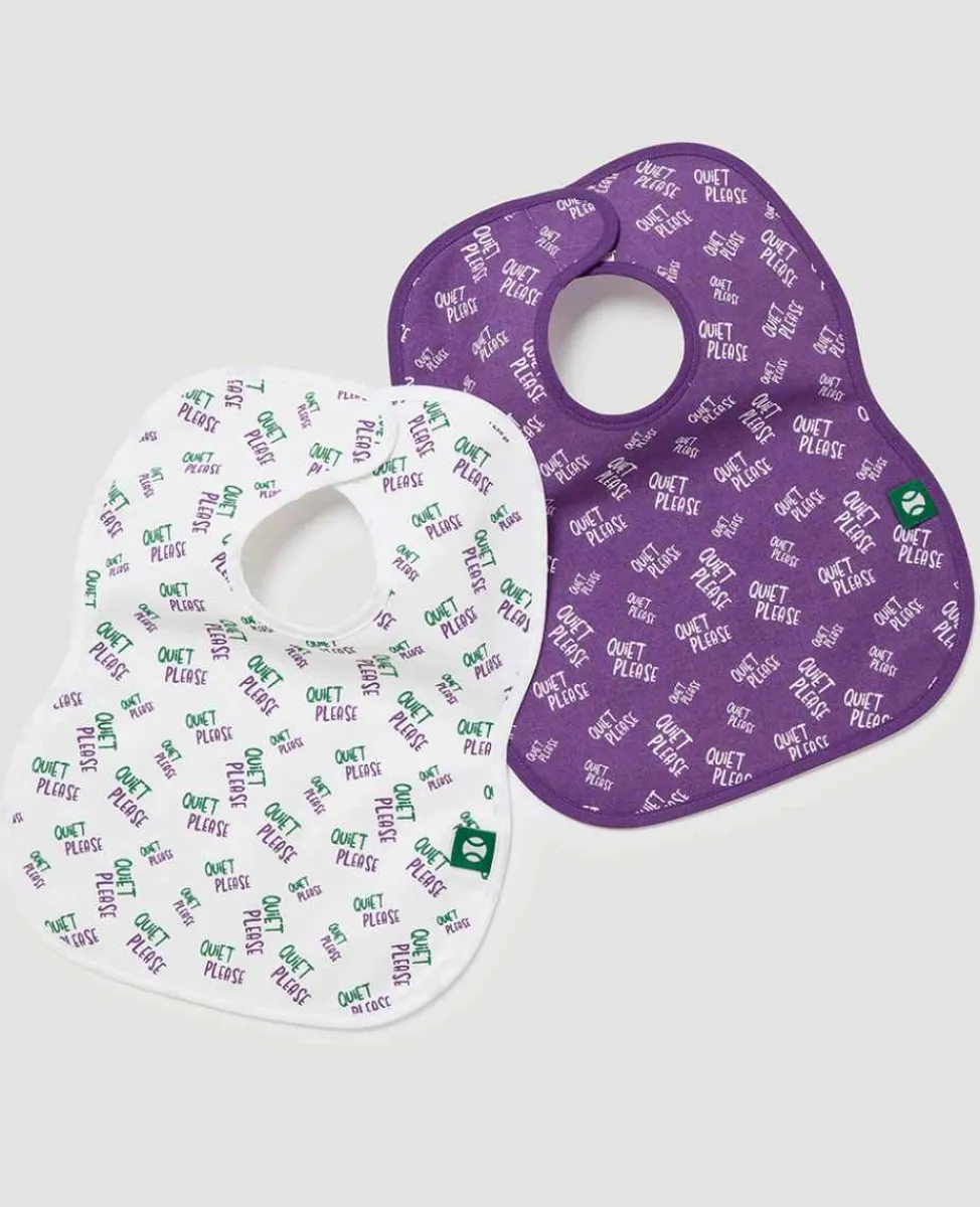 Wimbledon Baby*Baby Bib Two Pack - Quiet Please