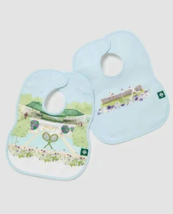 Wimbledon Baby*Baby Bib Two Pack - Tennis In A English Garden