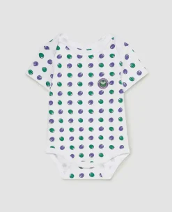Wimbledon Baby*Babygrow Ball Spot - White
