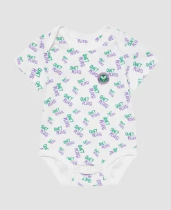 Wimbledon Baby*Babygrow Quiet Please - White