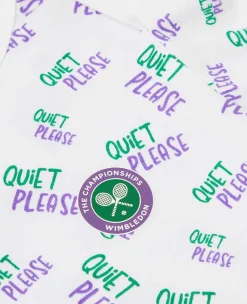 Wimbledon Baby*Babygrow Quiet Please - White