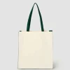Wimbledon Shoppers*Championships Logo Shopper Tote - Natural With Green Gussets
