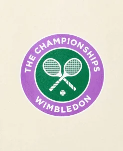 Wimbledon Shoppers*Championships Logo Shopper Tote - Natural With Green Gussets