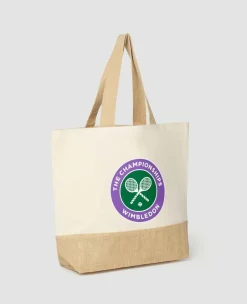 Wimbledon Totes*Cotton And Jute Canvas Tote