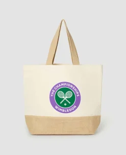 Wimbledon Totes*Cotton And Jute Canvas Tote