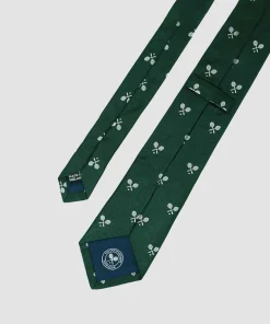 Wimbledon Ties*Cross Racket Tie - Green