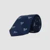 Wimbledon Ties*Cross Racket Tie - Navy