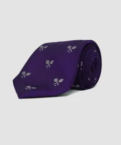 Wimbledon Ties*Cross Racket Tie - Purple