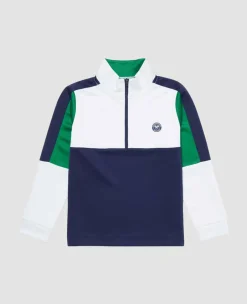 Wimbledon Sport*Kids 1/4 Zip Long Sleeve Top - Multi