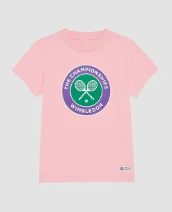 Wimbledon Tops & T-Shirts*Kids Championships Logo T-Shirt - Pink