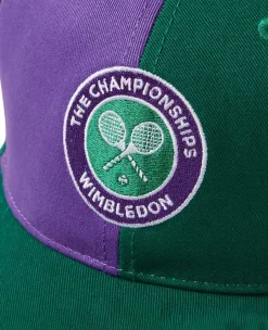 Wimbledon Headwear*Kids Championships Panel Cap - Green & Purple