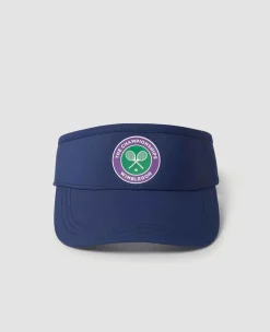 Wimbledon Headwear*Kids Championships Performance Visor - Navy