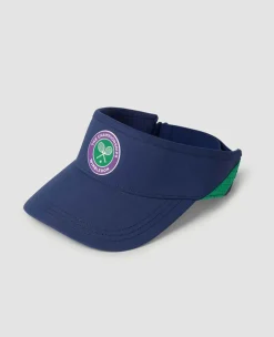 Wimbledon Headwear*Kids Championships Performance Visor - Navy