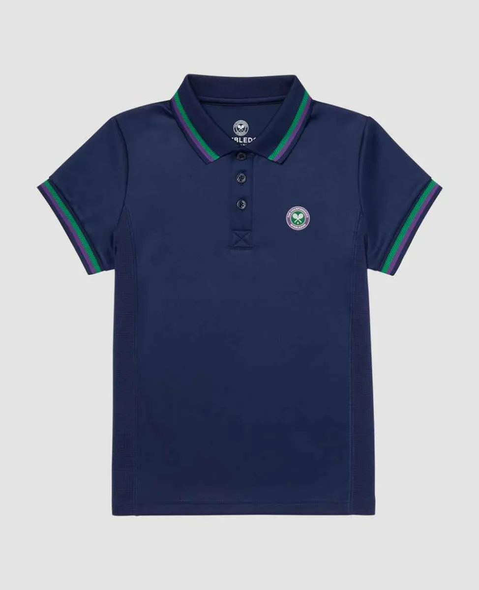 Wimbledon Sport*Kids Core Performance Polo - Navy