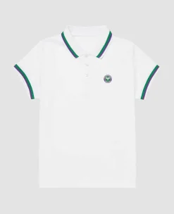 Wimbledon Sport*Kids Core Performance Polo - White