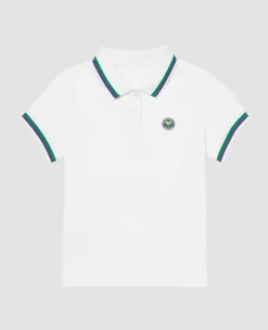 Wimbledon Sport*Kids Core Polo White