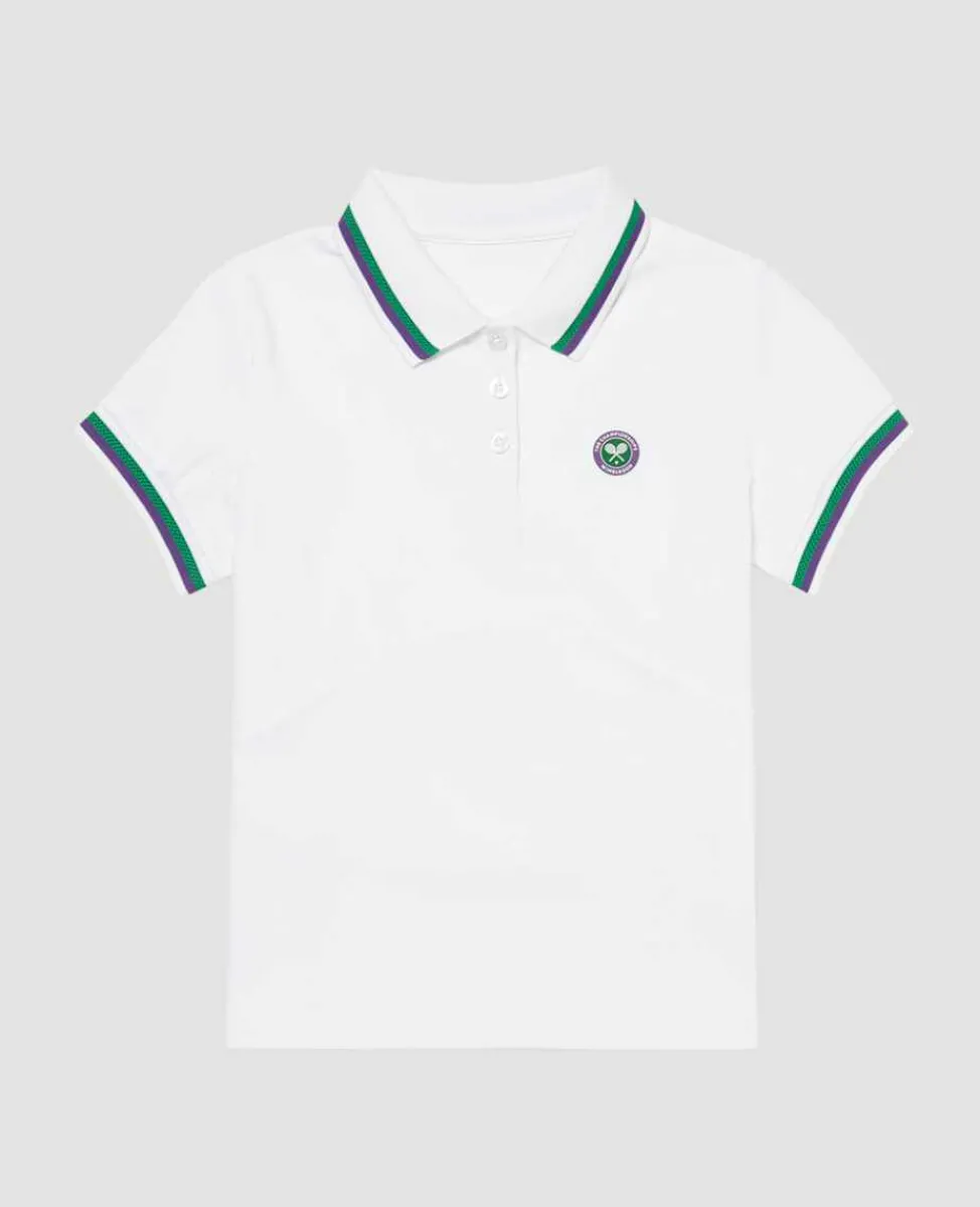 Wimbledon Sport*Kids Core Polo White