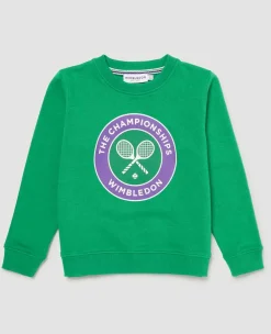 Wimbledon Sweatshirts*Kids Logo Sweatshirt - Green