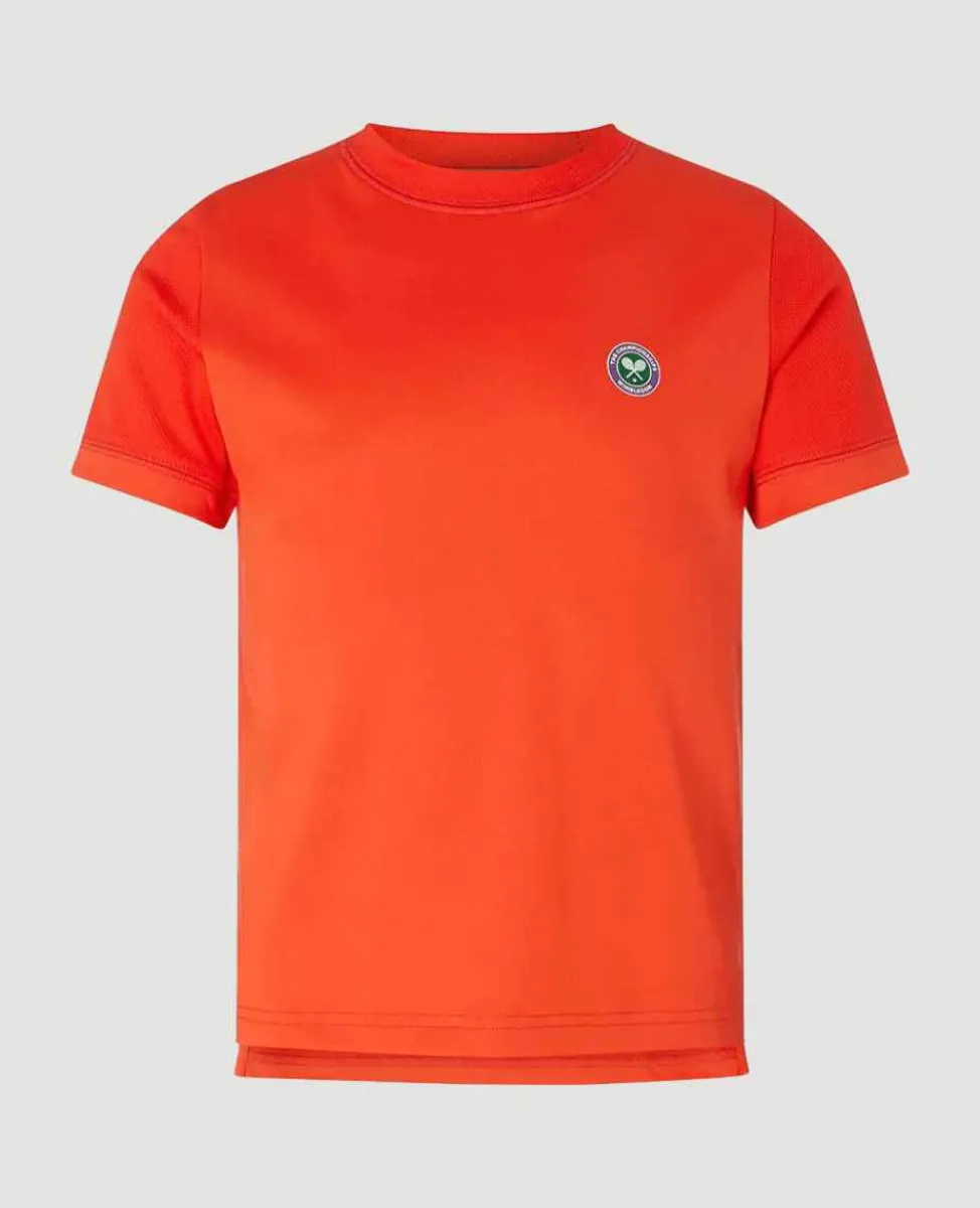 Wimbledon Sport*Kids Performance Crew Neck T-Shirt - Orange