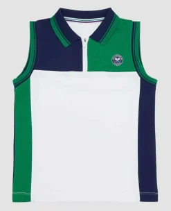 Wimbledon Sport*Kids Sleeveless Polo Multi