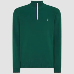 Wimbledon Sweatshirts*Mens 1/4 Zip Knit - Green