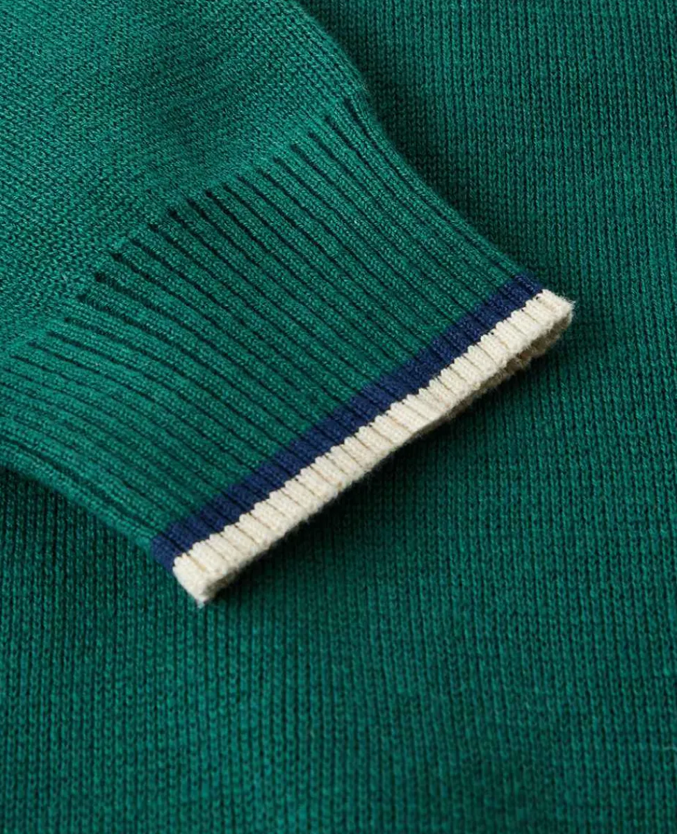 Wimbledon Sweatshirts*Mens 1/4 Zip Knit - Green