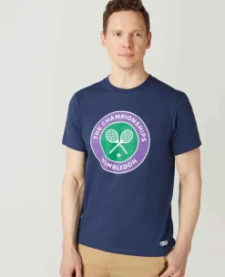Wimbledon Tops & T-Shirts*Mens Championships Logo T-Shirt - Navy