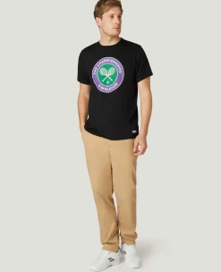 Wimbledon Tops & T-Shirts*Mens Championships Logo T-Shirt - Black