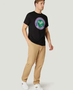 Wimbledon Tops & T-Shirts*Mens Championships Logo T-Shirt - Black