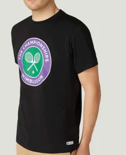 Wimbledon Tops & T-Shirts*Mens Championships Logo T-Shirt - Black