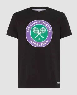 Wimbledon Tops & T-Shirts*Mens Championships Logo T-Shirt - Black