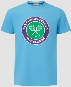 Wimbledon Tops & T-Shirts*Men's Championships Logo T-Shirt - Sky Blue