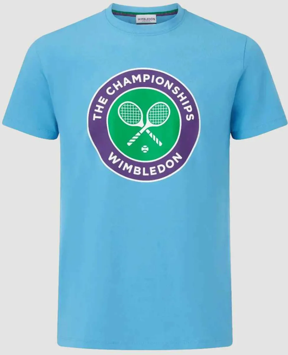 Wimbledon Tops & T-Shirts*Men's Championships Logo T-Shirt - Sky Blue
