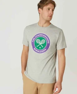 Wimbledon Tops & T-Shirts*Mens Championships Logo T-Shirt - Grey