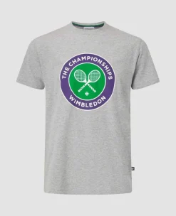 Wimbledon Tops & T-Shirts*Mens Championships Logo T-Shirt - Grey