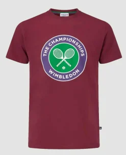 Wimbledon Tops & T-Shirts*Men's Championships Logo T-Shirt - Oxblood