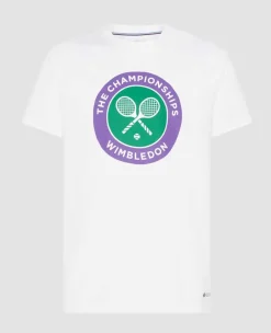 Wimbledon Tops & T-Shirts*Mens Championships Logo T-Shirt - White