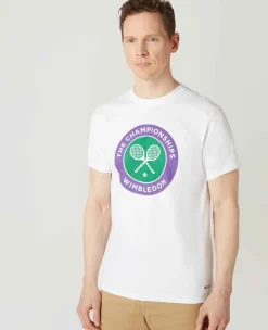 Wimbledon Tops & T-Shirts*Mens Championships Logo T-Shirt - White