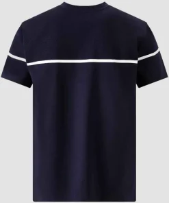 Wimbledon Tops & T-Shirts*Men's Chest Stripe 'W' Print T-Shirt - Midnight