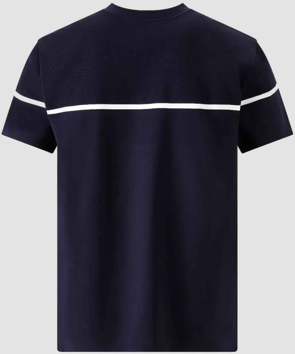 Wimbledon Tops & T-Shirts*Men's Chest Stripe 'W' Print T-Shirt - Midnight