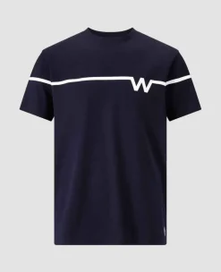 Wimbledon Tops & T-Shirts*Men's Chest Stripe 'W' Print T-Shirt - Midnight