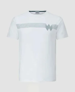 Wimbledon Tops & T-Shirts*Men's Classic Chest Stripe 'W' T-Shirt - White