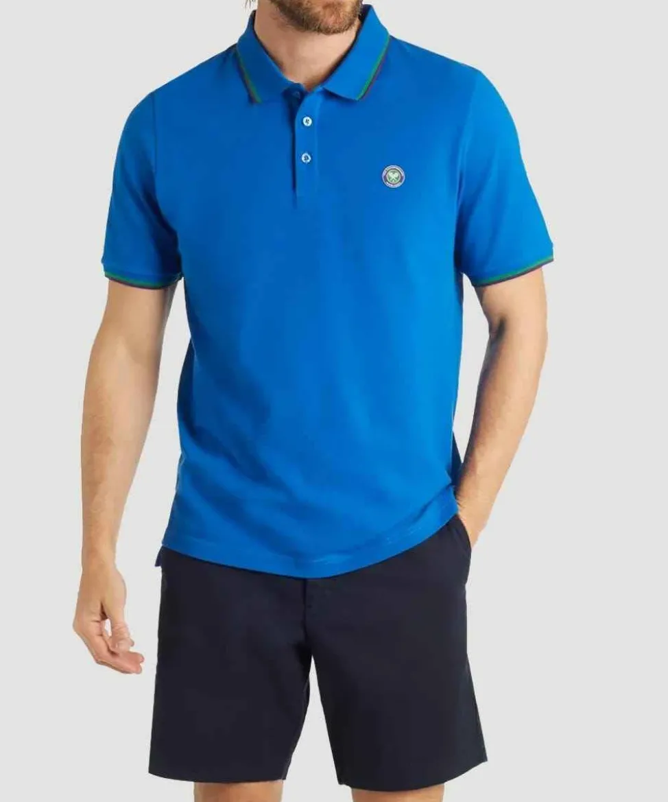 Wimbledon Polo Shirts*Men's Classic Polo With Championships Logo - Lapis Blue