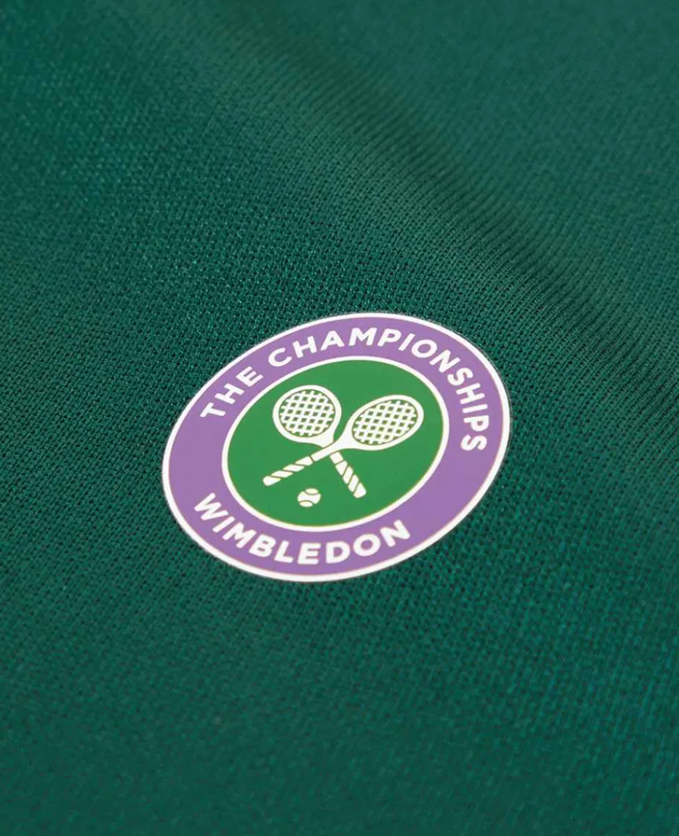 Wimbledon Sport*Mens Core Performance 1/4 Zip Training Top - Green