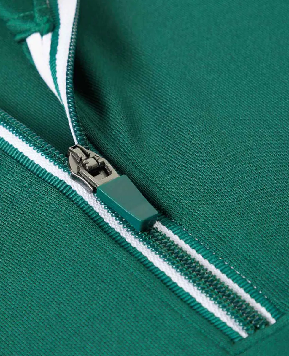 Wimbledon Sport*Mens Core Performance 1/4 Zip Training Top - Green