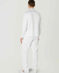 Wimbledon Sport*Mens Core Performance 1/4 Zip Training Top - White