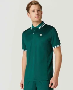 Wimbledon Sport*Mens Core Performance Polo - Green