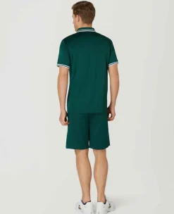 Wimbledon Sport*Mens Core Performance Polo - Green